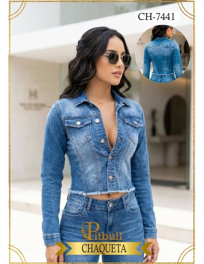 Chaqueta de Jean Pitbull CH7441 - ModaColombia