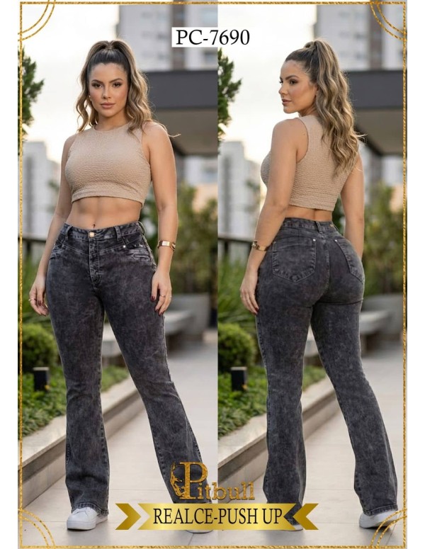 itbull Jeans PC7690 | Pantalón Bota Campana con Realce Push Up y Moldeo Curvy