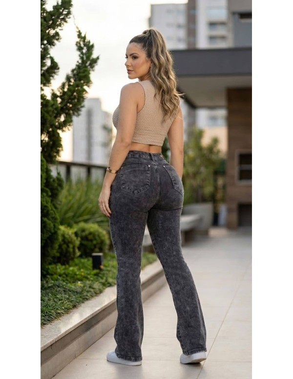 itbull Jeans PC7690 | Pantalón Bota Campana con Realce Push Up y Moldeo Curvy