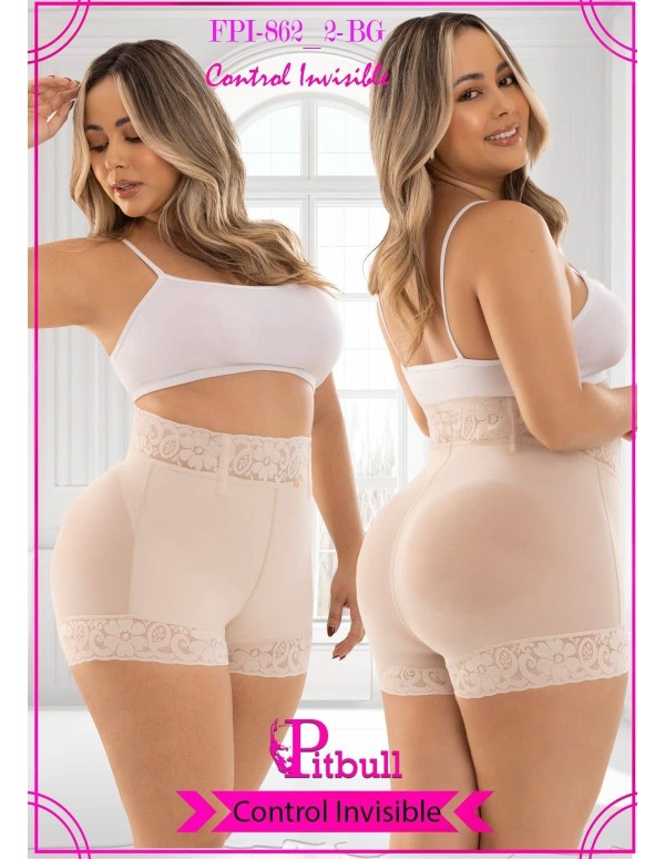 Faja Pitbull FPI-862 | Reducción de Cintura, Moldeo Invisible y Encaje Delicado