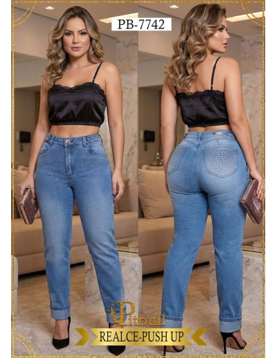 Pantalón Colombiano Pitbull PB7742 | Jean Push Up Realce