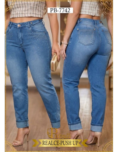 Pantalón Colombiano Pitbull PB7742 | Jean Push Up Realce 2