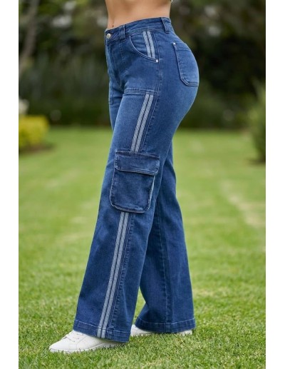Pantalón Colombiano Pitbull PC7713 | Bota Campana Push Up 2