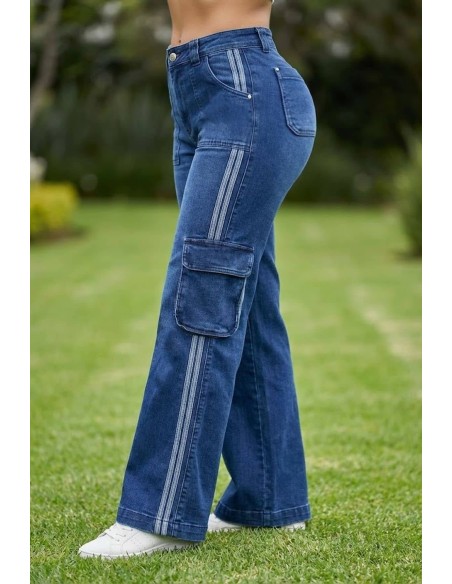 Pantalón Colombiano Pitbull PC7713 | Bota Campana Push Up