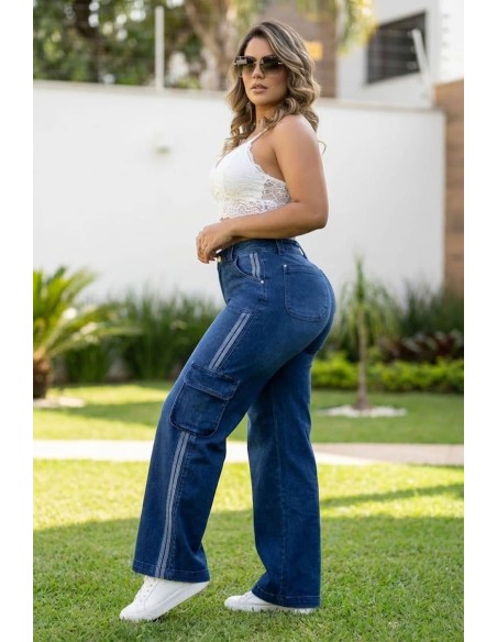 Pantalón Colombiano Pitbull PC7713 | Bota Campana Push Up