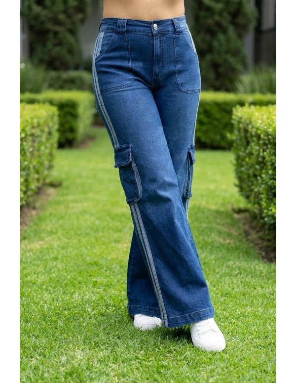 Pantalón Colombiano Pitbull PC7713 | Bota Campana Push Up