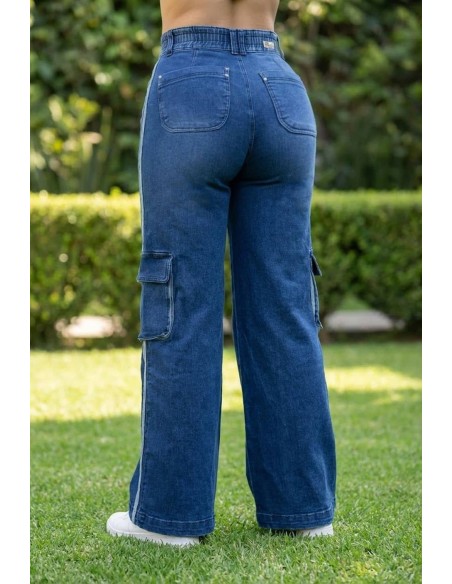 Pantalón Colombiano Pitbull PC7713 | Bota Campana Push Up