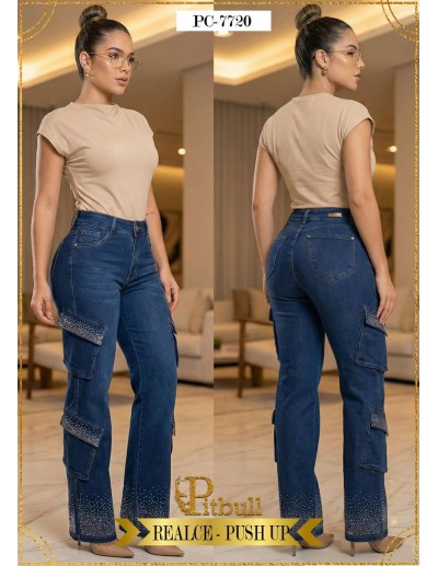 Pantalón Colombiano Push Up Pitbull PC-7720 | Realce Perfecto