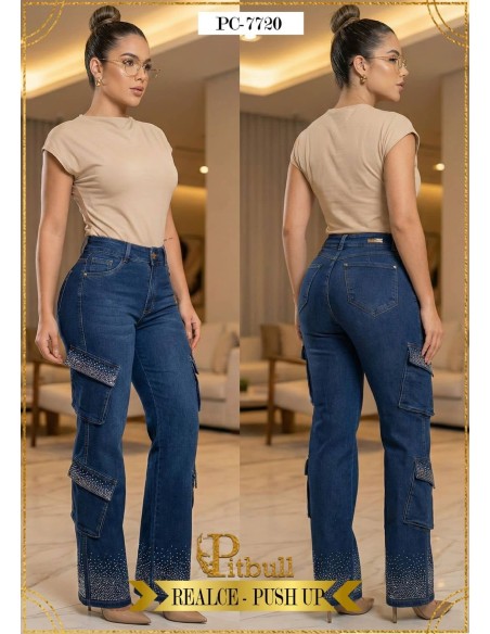 Pantalón Colombiano Push Up Pitbull PC-7720 | Realce Perfecto