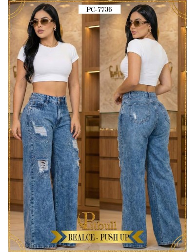 Pantalón Colombiano Push Up Pitbull PC7736 | Realce Total