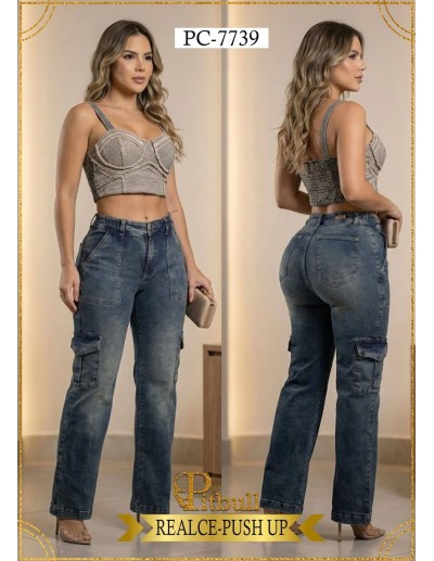 Pantalón Colombiano Push Up Pitbull PC7739 | Realce Natural