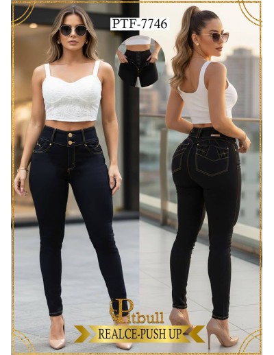Jeans Levantacola Con Faja - PTF7746