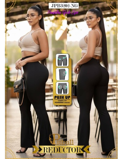 Leggins Efecto Lipo Pitbull JPB3202  Push-Up y Control con Powernet