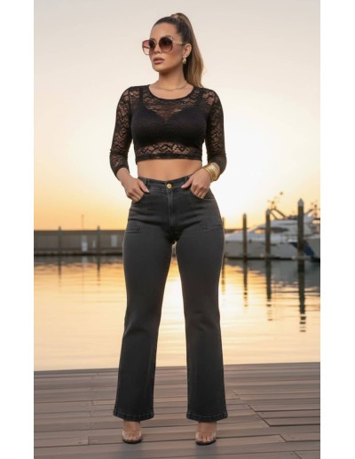 Jeans Colombianos Pitbull PC 7751 | Pantalón Bota Ancha Push Up 2