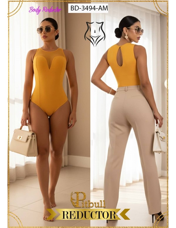 Body Reductor Pitbull BDR-3494-NG | Control De Abdomen Y Estilo Elegante