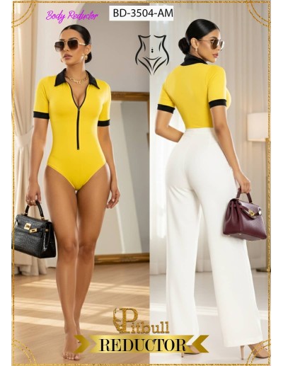 Body Reductor Colombiano Pitbull | Manga Corta con Cremallera | BD3504 2