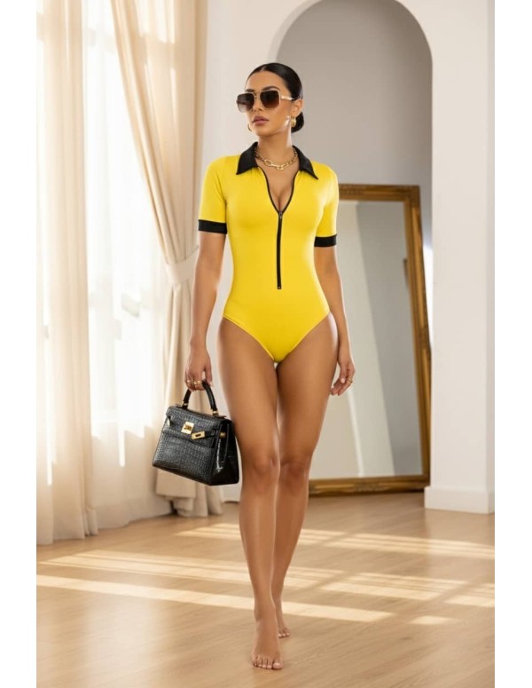 Body Reductor Colombiano Pitbull | Manga Corta con Cremallera | BD3504