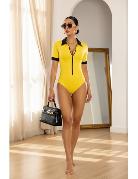 Body Reductor Colombiano Pitbull | Manga Corta con Cremallera | BD3504