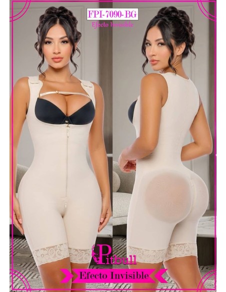 Faja Colombiana Pitbull FPI 7090 Efecto Invisible Cremallera | Pitbull