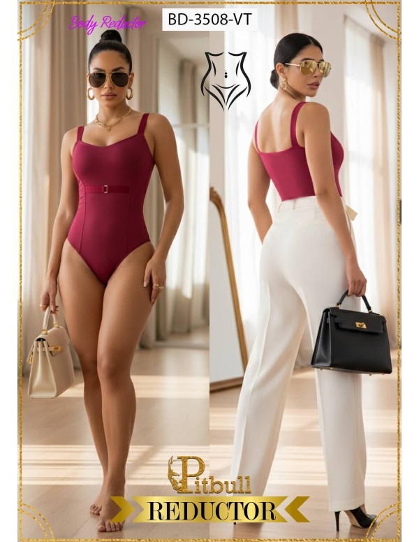 Body Reductor Pitbull BD3508 | Efecto Realce | Estilo Elegante
