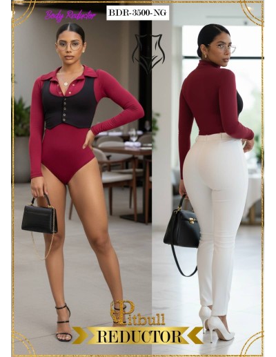 Body reductor tipo camisa con chaleco - Pitbull - Ref. BDR3500 - estructura, estilo y sensualidad 2