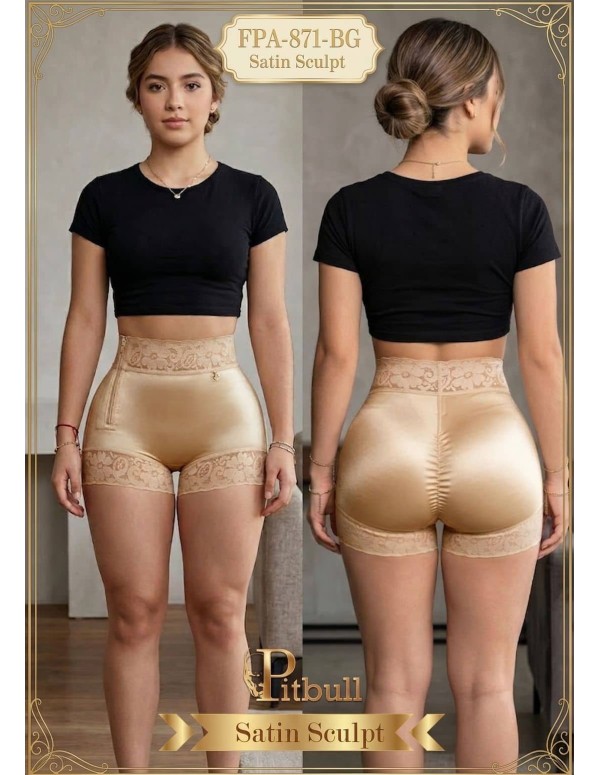 Faja Short Pitbull Satin Sculpt FPA-871 | Ultra Lift Premium