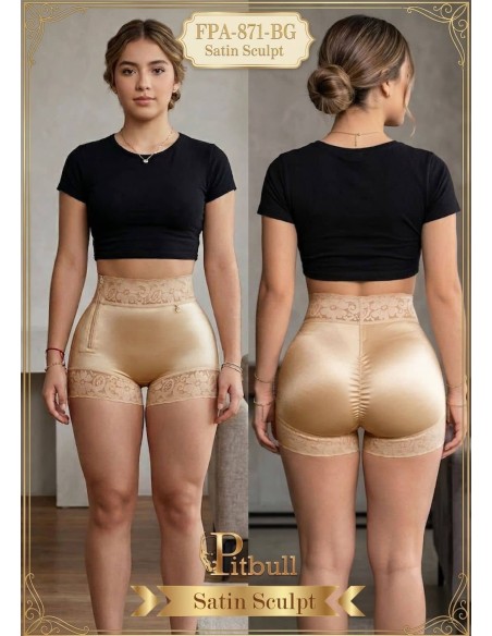 Faja Short Pitbull Satin Sculpt FPA-871 | Ultra Lift Premium