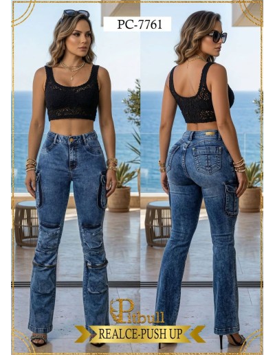 Pantalón Campana Pitbull PC 7761 Jean Cargo Levanta Cola | Pitbull