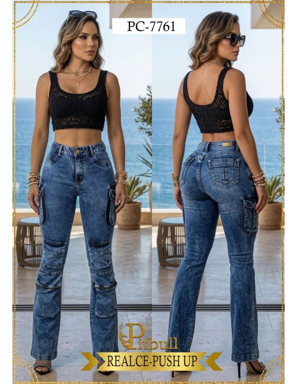 Pantalón Campana Pitbull PC 7761 Jean Cargo Levanta Cola | Pitbull