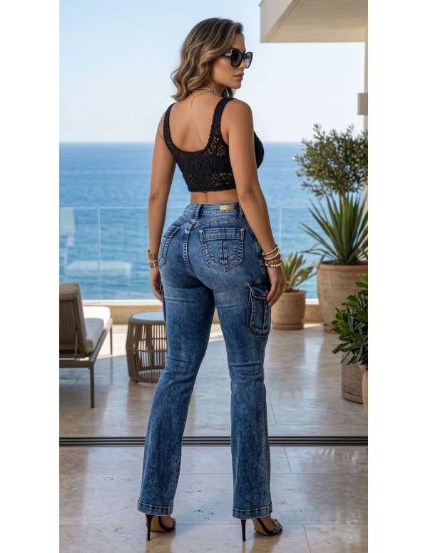 Pantalón Campana Pitbull PC 7761 Jean Cargo Levanta Cola | Pitbull
