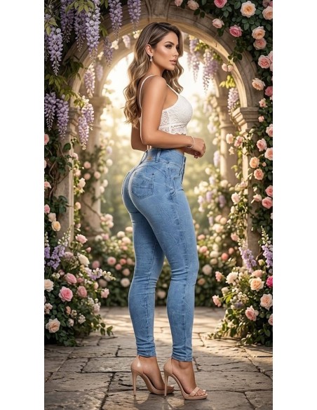 Jean con Faja Interna Pitbull PTF-7748 - Push Up y Control
