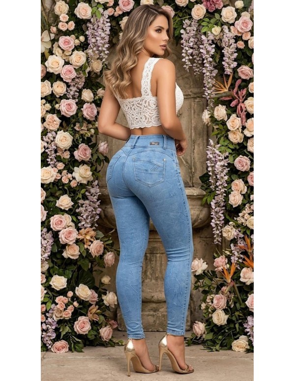 Jean con Faja Interna Pitbull PTF-7748 - Push Up y Control