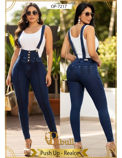 Overol Colombiano Pitbull | Realce Push Up | Moda Latina con Estilo