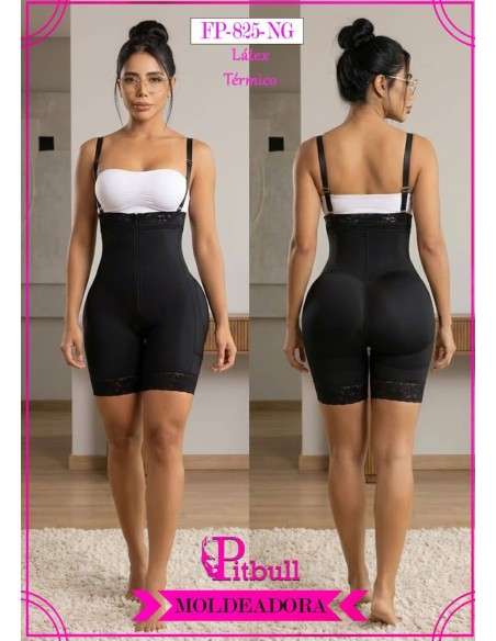 Faja Pitbull FP-825 con Látex en Abdomen | Moldeo Firme y Realce Natural