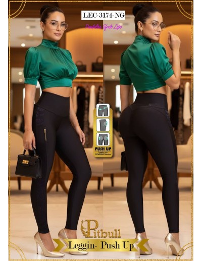 Leggins Reductor Pitbull Jeans LEC-3174 | Realce y Control Abdominal