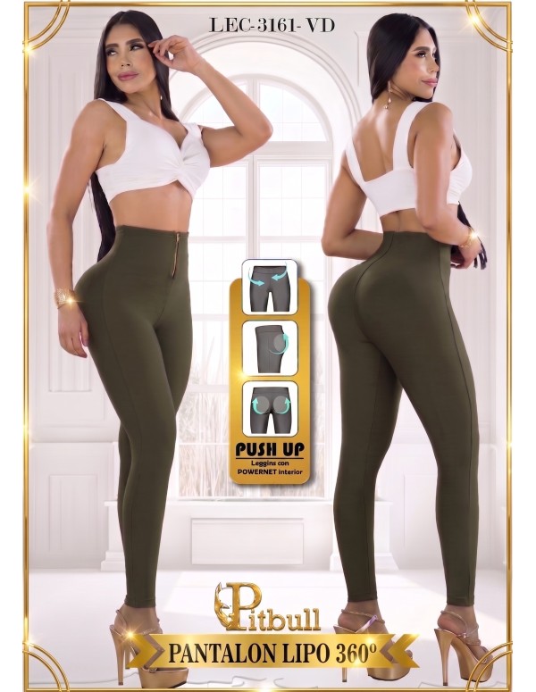 Leggin Efecto Lipo Colombiano Pitbull LEC3161 | Push Up | Cintura Alta