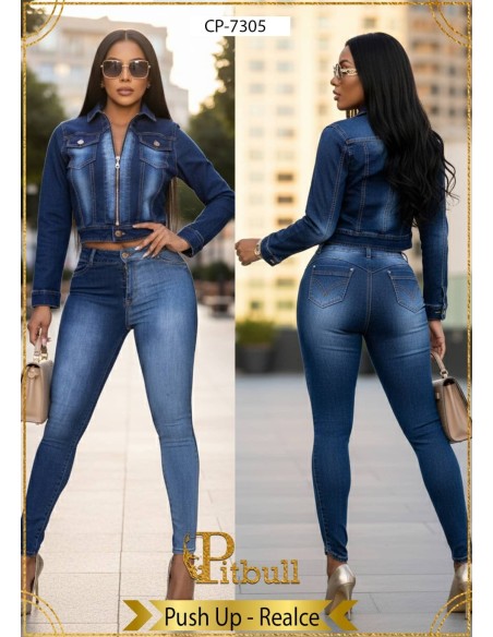 Conjunto Vaquero Largo Push Up - CP7305