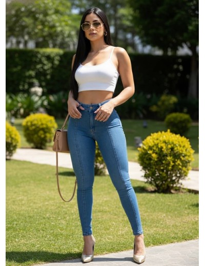 Pantalón Colombiano con Faja Pitbull PTF7721 | Efecto Lipo y Realce Natural 2