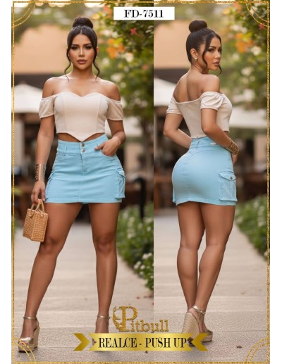 Falda Corta Vaquera Pitbull - FD7511