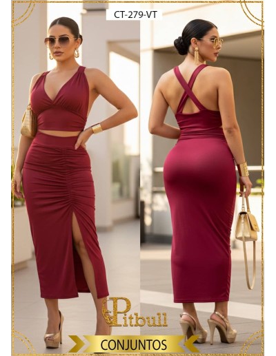 Conjunto Mujer sin Mangas en Lycra Pitbull - CT279