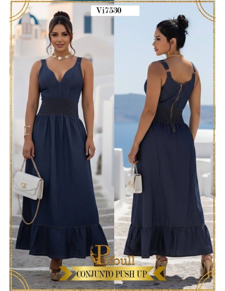 Vestido Vaquero Largo Pitbull - VI7530