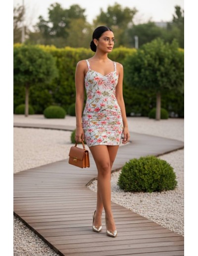 Vestido Flores de Falda Recogida - VR2418 2