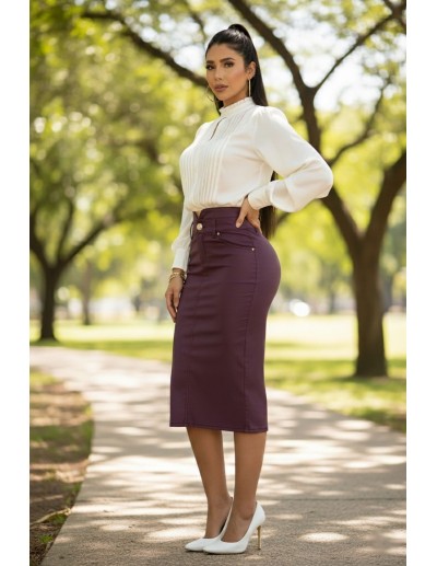 Falda Efecto Cuero Pitbull Jeans FD-7678 | Elegancia y estilo 2