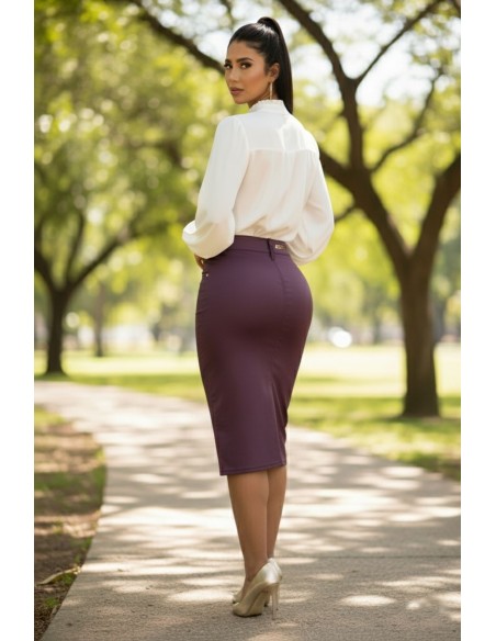 Falda Efecto Cuero Pitbull Jeans FD-7678 | Elegancia y estilo