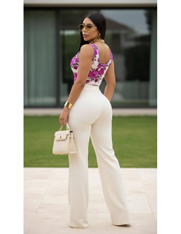 Body Reductor Pitbull BD-3497-NG | Control Y Estilo Floral Elegante