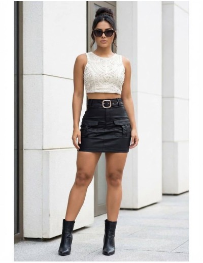 Falda Efecto Cuero Pitbull - FD7407 2