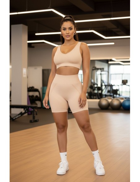 Pitbull DCS1007 | Conjunto deportivo seamless de top y biker con realce

