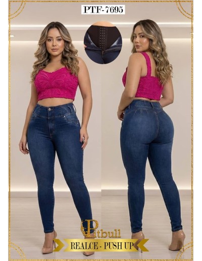 Pitbull Jeans Ref PTF7695 | Pantalón con Faja Interna para Moldeo y Realce Natural