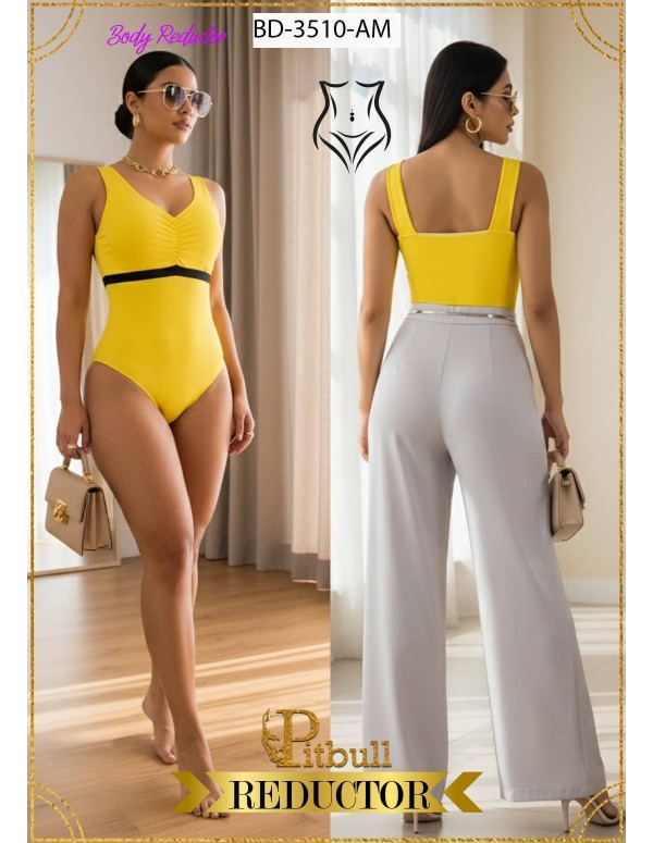Body Reductor Pitbull - Cintura Perfecta Escote V BD3510