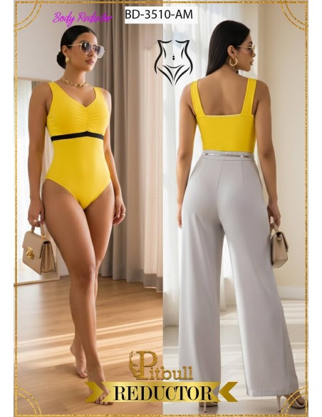 Body Reductor Pitbull - Cintura Perfecta Escote V BD3510